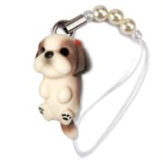 DN-5002 [Dog 92 ビーズストラップ Shih Tzu シーズー / ブラウンホワイト]