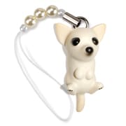 DN-6002 [Dog 92 ビーズストラップ Chihuahua スムースコートチワワ / ホワイト]