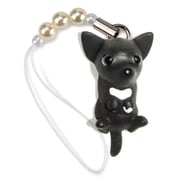 DN-6004 [Dog 92 ビーズストラップ Chihuahua スムースコートチワワ / ブラック]