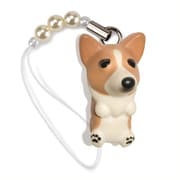 DN-7001 [Dog 92 ビーズストラップ Corgi コーギー / レッドホワイト]
