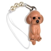 DN-8001 [Dog 92 ビーズストラップ Toy Poodle トイプードル / レッド]