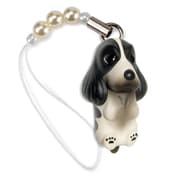 DN-2103 [Dog 92 ビーズストラップ English Cocker Spaniel イングリッシュコッカースパニエル / ブラックホワイト]