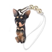 DN-2303 [Dog 92 ビーズストラップ Miniature Pinscher ミニチュアピンシャー / ブラックタン]