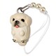 DN-2601 [Dog 92 ビーズストラップ Pekingese ペキニーズ / クリーム]