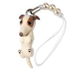 DN-3102 [Dog 92 ビーズストラップ Greyhound グレーハウンド / レッドホワイト]