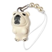 DN-3402 [Dog 92 ビーズストラップ Bulldog ブルドッグ / ホワイト]