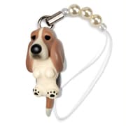 DN-4302 [Dog 92 ビーズストラップ Basset Hound バセットハウンド / トライカラー]