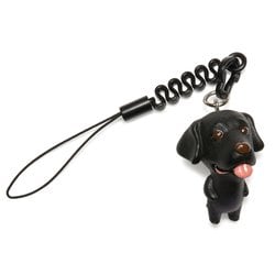MA-1103 [お犬様 vol.1 松葉紐ストラップ プチコード Labrador Retriever ラブラドールリトリバー / ブラック]