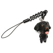 MA-1103 [お犬様 vol.1 松葉紐ストラップ プチコード Labrador Retriever ラブラドールリトリバー / ブラック]