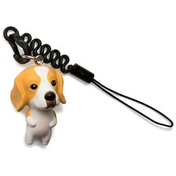 MA-1602 [お犬様 vol.1 松葉紐ストラップ プチコード Beagle ビーグル / レモンカラー]