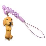 MS-3005 [お犬様 vol.2 松葉紐ストラップ プチコード Dachshund ダックス / クリーム]