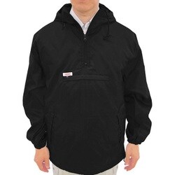 17355 [防寒フード付きかぶりヤッケ クロ 4L]