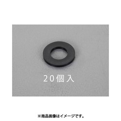 M10/10.5x20x2.0mm 平ワッシャー（ナイロン製/黒/20枚 EA949ZB-10
