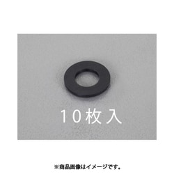 M6/6.4x14x1.2mm 平ワッシャー（TPR製/黒/10枚） EA949ZB-62