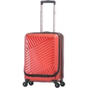 スーツケース フロントオープン 拡張タイプ 旅行日数目安:3~4泊 37L/拡張時45L TSAロック搭載 機内持ち込み可 ALI-8000-18W レッド