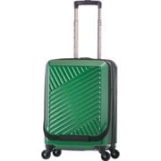 スーツケース フロントオープン 拡張タイプ 旅行日数目安:3~4泊 37L/拡張時45L TSAロック搭載 機内持ち込み可 ALI-8000-18W フォレストグリーン