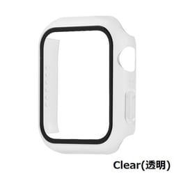 TCAW7GC-45CL [Apple Watch Series 9/8/7 45mm 耐衝撃 ケース カバー ガラスフィルム 一体型 画面保護 全面保護 クリア 透明]