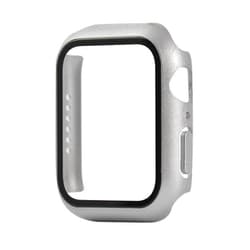 TCAW7GC-45SV [Apple Watch Series 9/8/7 45mm 耐衝撃 ケース カバー ガラスフィルム 一体型 画面保護 全面保護 シルバー]