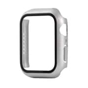 TCAW7GC-45SV [Apple Watch Series 9/8/7 45mm 耐衝撃 ケース カバー ガラスフィルム 一体型 画面保護 全面保護 シルバー]