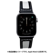 PSNLEFW7L-BK [AppleWatch 42/44/45mm用 優しい風合い 布と革のいいところ取り レザーエッジ＆ファブリック ブラック]