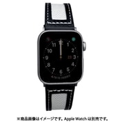 PSNLEFW7S-BK [AppleWatch 38/40/41mm用 優しい風合い 布と革のいいところ取り レザーエッジ＆ファブリック ブラック]