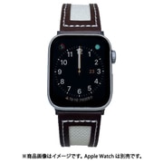 PSNLEFW7S-DBW [AppleWatch 38/40/41mm用 優しい風合い 布と革のいいところ取り レザーエッジ＆ファブリック ダークブラウン]
