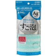 すご泡 銀 抗菌 ナイロンタオル ふつう ブルー 34657