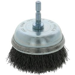 六角軸 カップ ワイヤーブラシ 鋼線 75mm