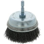 六角軸 カップ ワイヤーブラシ 鋼線 75mm