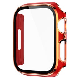AW-GLGPC41-RD [Apple Watch 41mm用 ガラス一体型カバー ゴールドライン レッド]