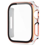 AW-GLGPC41-WH [Apple Watch 41mm用 ガラス一体型カバー ゴールドライン ホワイト]