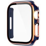 AW-GLGPC41-NV [Apple Watch 41mm用 ガラス一体型カバー ゴールドライン ネイビー]