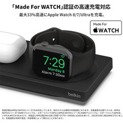 Belkin 3 in 1 MagSafeワイヤレス充電器 WIZ016dqWH WIZ016DQWH MagSafe 3-in-1 ワイヤレス充電パット (電源アダプタ