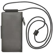 UNI-CSDIP21LP-2TLCH [iPhone 13 Pro 用 Teshe light flip case charcoal ポーチ/手帳型ケース ストラップ付]