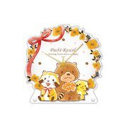 あらいぐまラスカル 卓上時計 オレンジフラワーデザイン [キャラクターグッズ]
