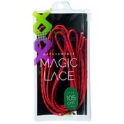 マジックレース M105-SR スパニッシュレッド 105cm 2本入り [シューズアクセサリ シューレース]