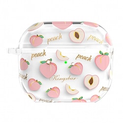 AirPods 第3世代 専用ケース スワロフスキー付 フルーツ柄 ピーチ KXB-A3FSPE