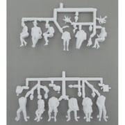 P-43 1/43 未塗装人物模型（座）大人12体赤ちゃん3体入 [未塗装プラスチックモデル]