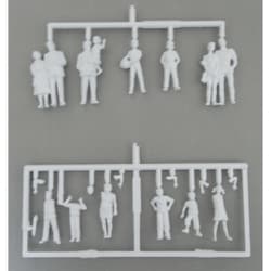 P-43CH 1/43 未塗装人物模型（立）子供9体大人5体入 [未塗装プラスチックモデル]