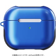 AirPods(第3世代)用 耐衝撃 カバー マットタイプ ストラップ付 ネイビー TCAP3C-MNV