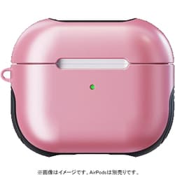 AirPods（第3世代）用 耐衝撃 カバー マットタイプ ストラップ付 ピンク TCAP3C-MPK