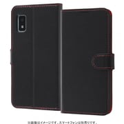 RT-AQWIELC1/BR [AQUOS wish用 耐衝撃 手帳型ケース シンプル マグネット ブラック/レッド]