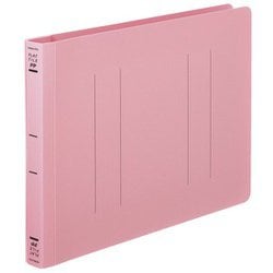 フラットファイルPP 樹脂製とじ具 A5横 15mmとじ ピンク フ-H17P