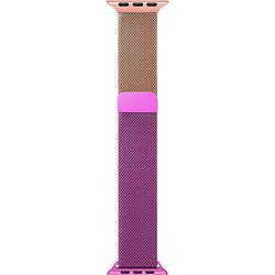 IQ-AWMLG41-PKP [Apple Watch 41/40/38mm用 ステンレスマグネット式 グラデーションバンド ピンク/パープル]