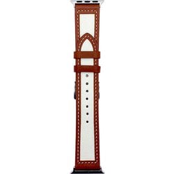 IQ-AWCAV41-BR [Apple Watch 41/40/38mm用 キャンバス地 ステッチベルト ブラウン]