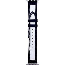 IQ-AWCAV41-BK [Apple Watch 41/40/38mm用 キャンバス地 ステッチベルト ブラック]