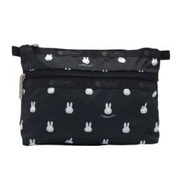 ブルーナ レスポートサック ポーチ付き LESPORTSAC(レスポートサック) ポーチ美品 - 黒×白×ライトブルー
