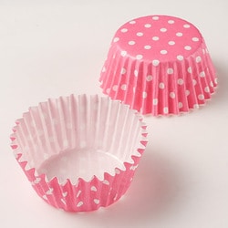 自立型ペットカップ ドットピンク/30枚 01451100