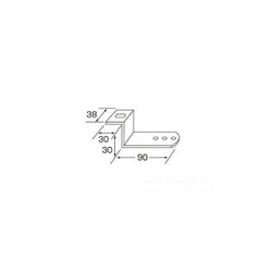 502876 [LED5ミニサイドマーカー取付ステー Z型 38×45×180]