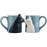 SAN2754-2 [黒ねこと白ねこ キス ペア マグカップ]